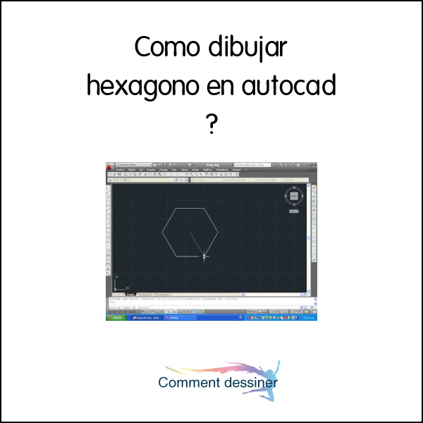 Como dibujar hexagono en autocad